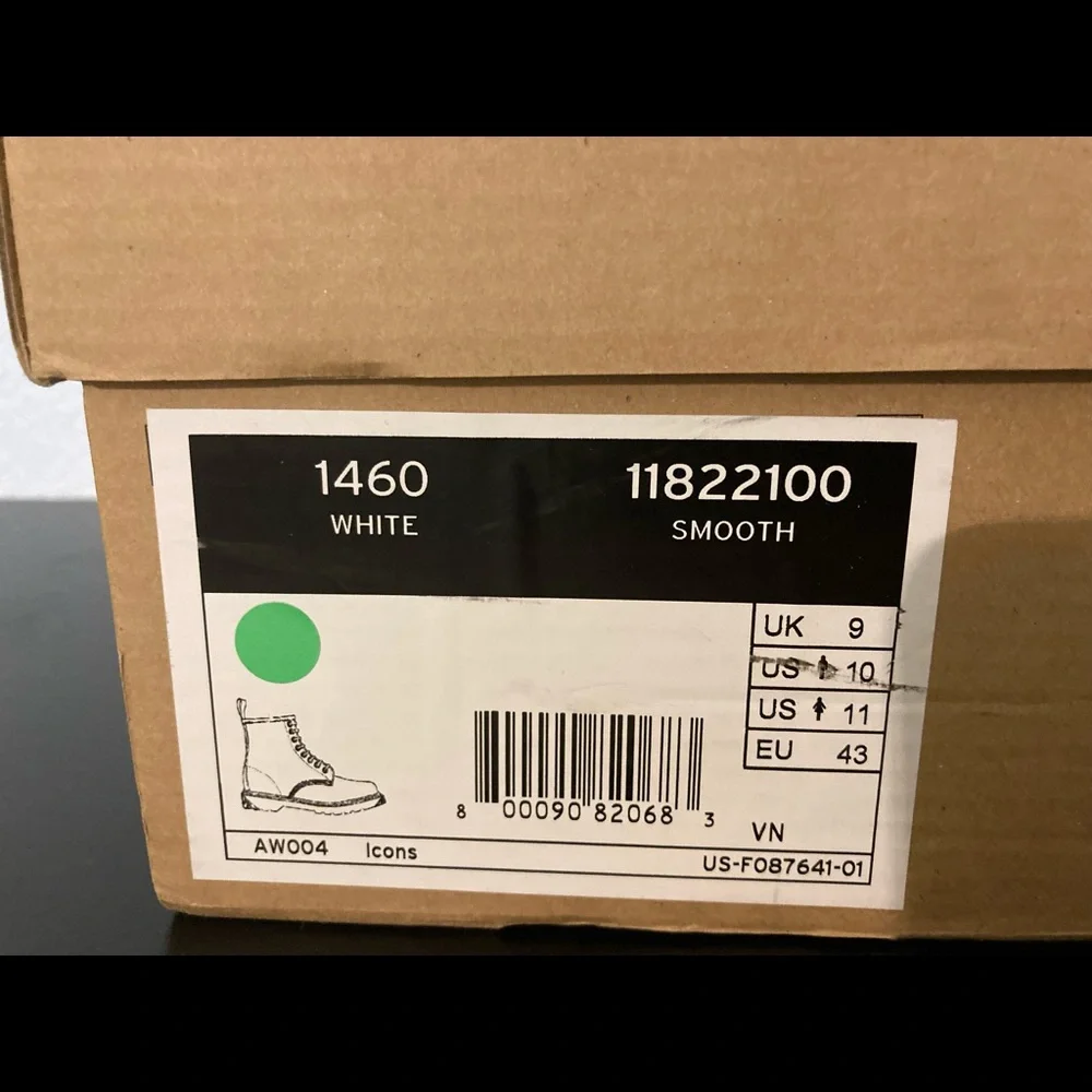 NEW DR MARTENS AIR WAIR 1460 WHITE AW004 WOMENS 11 MENS 10 - Picture 11 of 13